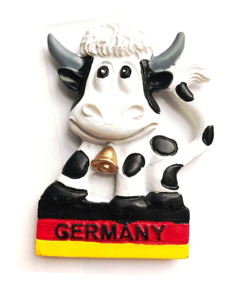

Hand-painted Germany Cows 3D Fridge Magnets World Travel Souvenirs Refrigerator Magnetic Stickers Home Decoration