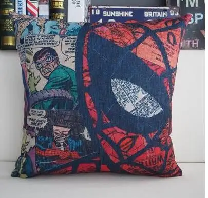 الأمريكية كاريكاتير سوبرمان سبايدرمان عجب امرأة وسادة غطاء وسادة حالة مكتب أريكة رمي المخدة ديكور المنزل وسادة غطاء