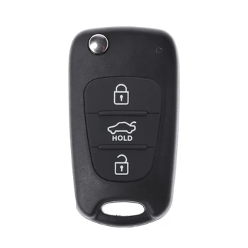 

3 Button Flip Remote Key Fob Case Shell for KIA Rondo Sportage Soul Rio