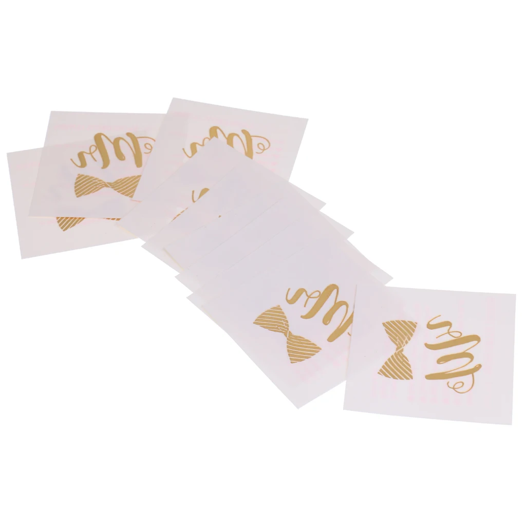 MagiDeal 10xMetallic Gold Team Bride Tribe Temporary Tattoos Sticker Wedding Favor Beauty Decal Waterproof Tattoo Sticker