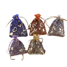 5pcs Real Lavender Organic Dried Flower Sachets Buds Blooms Bag Scent Fragrance Car Home Office Decor