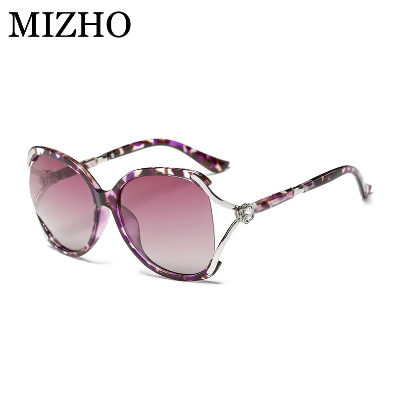 MIZHO 717a6 Luxury Solarized Somen Vidrio Sunglasses Women Polaroid UV Protection Original Diamond Pattern Brand Design Colored