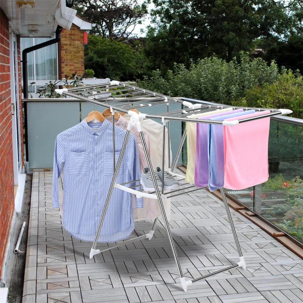  Finether Space-Saving Clothes Hanger Laundry Clothing Organization Adjustable Rolling Garment Rack Clothing Storage Organizer11