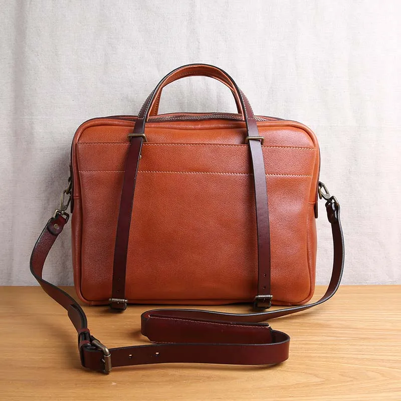 vegetable tanned briefcase