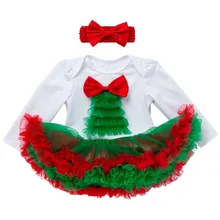 

Girls Outfits Halloween Newborn Infant My First Christmas Up Baby Lace Dress Hair Band Two Set 0-24M