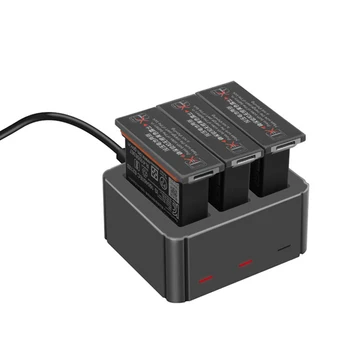 

3 in 1 OSMO ACTION Camera Charger TYPE-C Input 4.35V Lithium batteries Charging Kit for DJI OSMO ACTION Accessories Battery