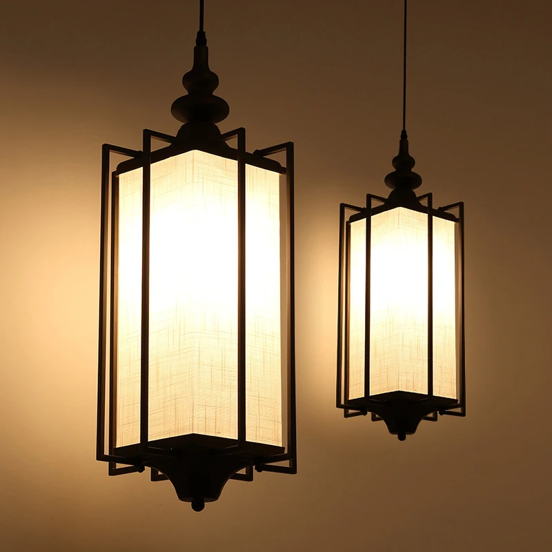 

Modern Chinese iron cage pendant lamps restaurant lamp corridor lighting Hotel tea house lighting pendant light ZA925356