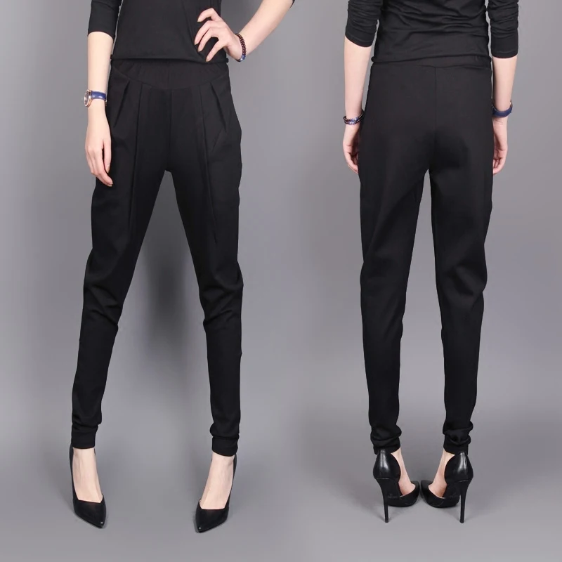 

2016 spring summer new fashion skinny Pants Woman casual Bound Feet Western-style Korean Black slim Trousers Female