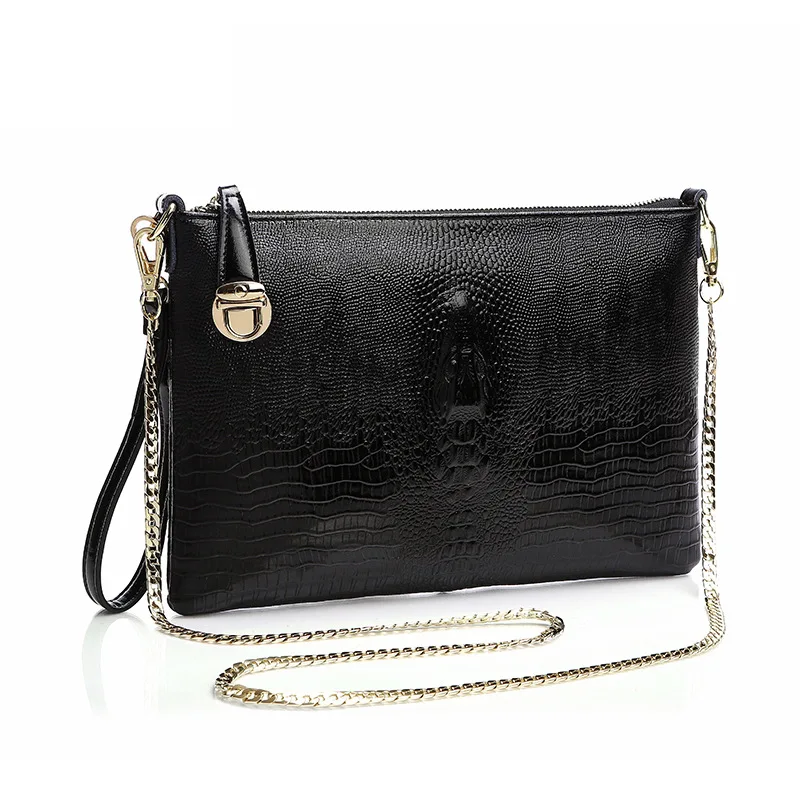 

Work Messenger Bag Women Clutches Bolsa Feminina File Packet Evening Clutch Bags Chain Shoulder Bag Genuine Leather Day Clutches