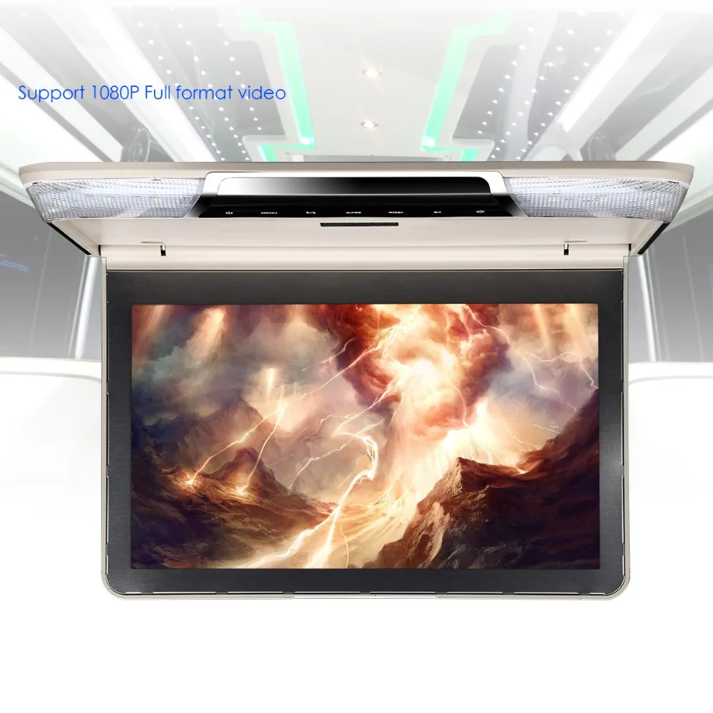 11.6 inch 1920*1080 TFT LCD Roof Mount Monitor Car Overhead Ceiling Monitor Video Player Screen FM HDMI USB SD IR Headphones