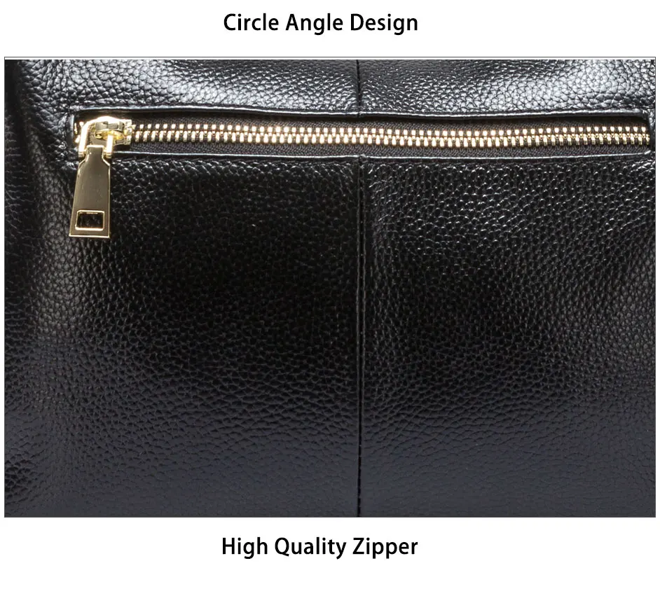 Zency 100% couro genuíno moda feminina ombro