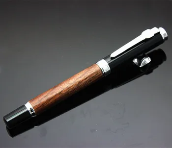 

jinhao Ink Pen Rotate converter High Quality brass Ebony Red Tan Wooden gift Golden 0.5mm Nib rosewood Fountain Pen