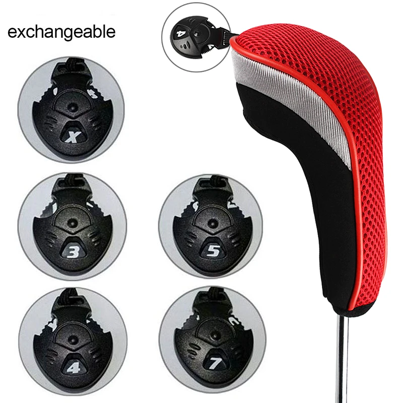 Andux غولف رئيس نادي الهجين يغطي مجموعة من 4 قابلة رقم بطاقة Mt/hy06