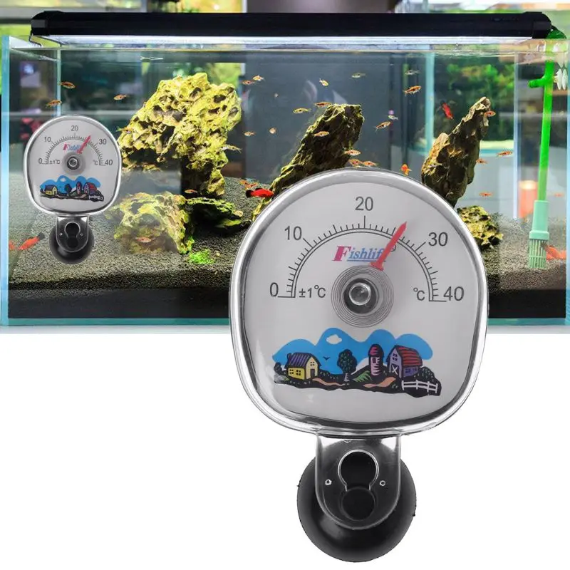 Aquarium Thermometer Fish Tank Water Temperature Submersible Suction