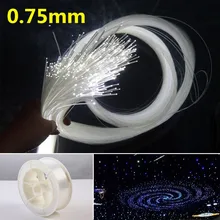Выгодные оптоволоконный светильник нити 100/200/300/500 шт 0,75 мм Длина 2 м для DIY оптического волокна светильник кабелей