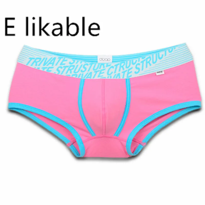 Модное мужское нижнее белье E likable удобные дышащие сексуальные хлопковые боксеры