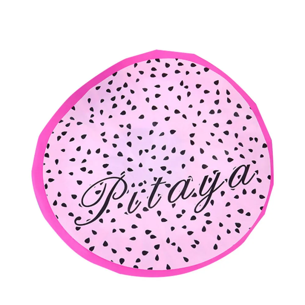 12Pcs Colorful fruit pattern Bath Waterproof Women Shower Caps Bath Shower Hair Cover Adults Waterproof Bathing Cover #4M22 (2)