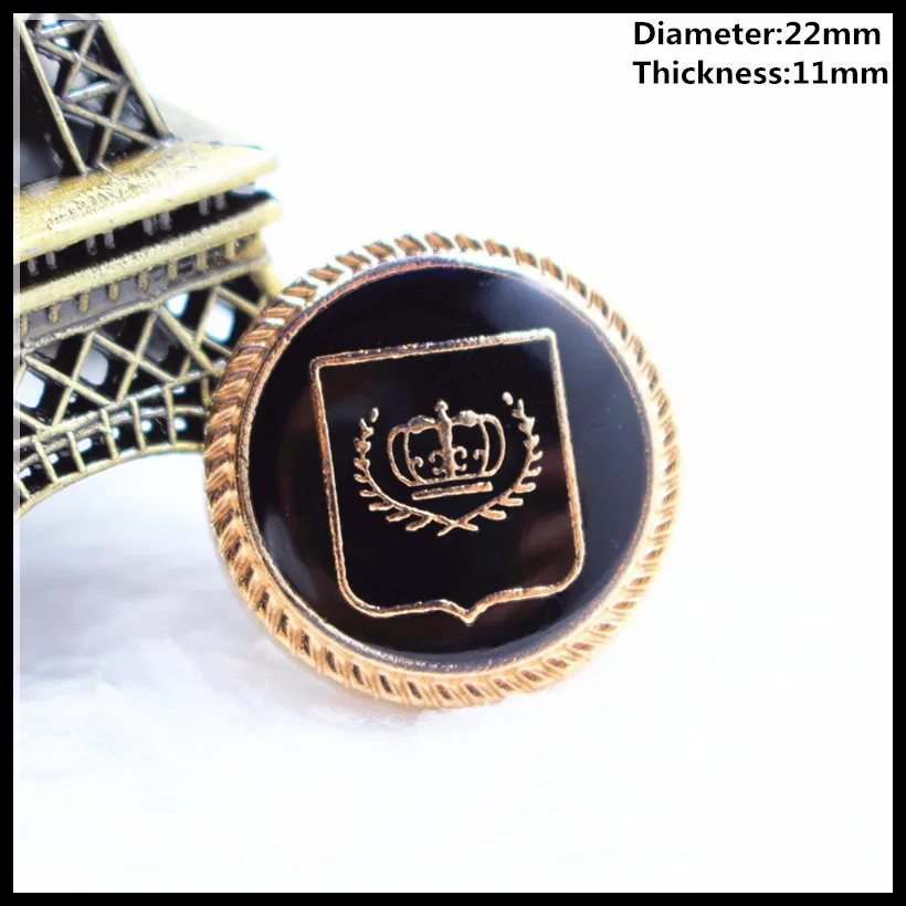 

wholesale 22mm,20pcs new fashion crown metal buttons high quality brand buttons for men shirt suit sewing accessories,26