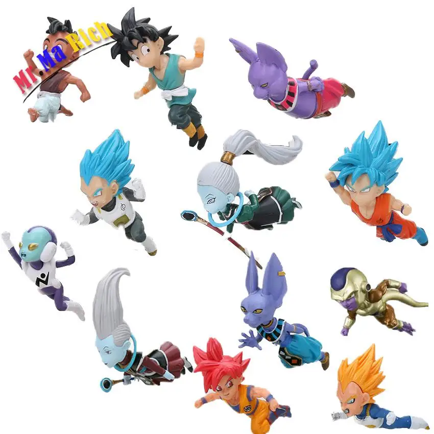 

12pcs/lot Ball World Collectable Figure Wcf Battle Of Saiyans Figures Set Gohan Goku Vegeta Broly Majin Boo Model Dolls