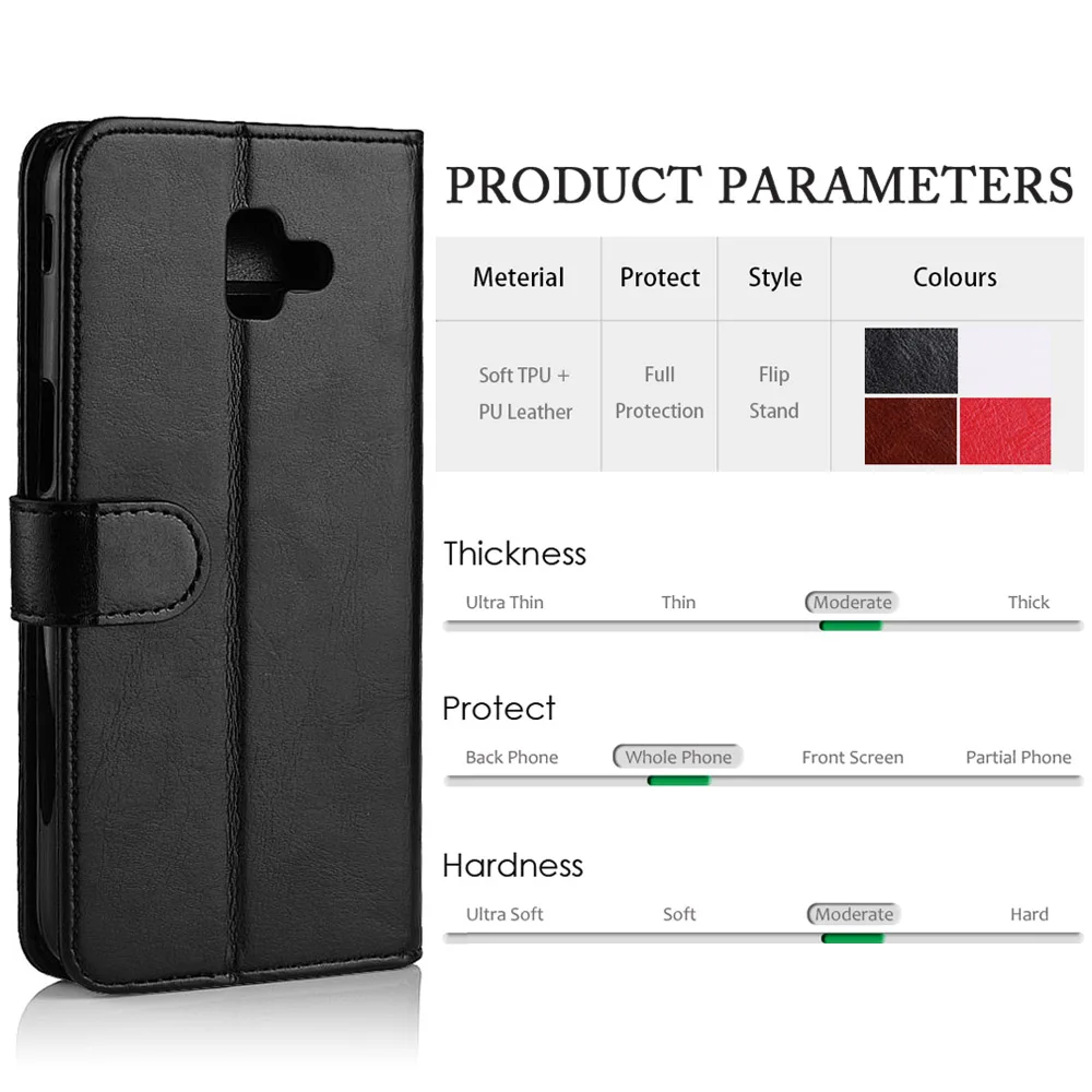 KSAM1123_2_Wallet Leather Case with Card Slots & Stand for Samsung A7 2018 A6 A8 Plus 2018 Cases for J2 J4 J6 Plus J8 2018 Leather Cover with Card Slots and Stand