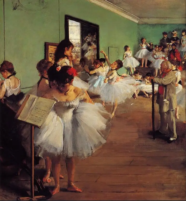 High quality Oil painting Canvas Reproductions The Dance Class (1874) By Edgar Degas hand painted | Дом и сад