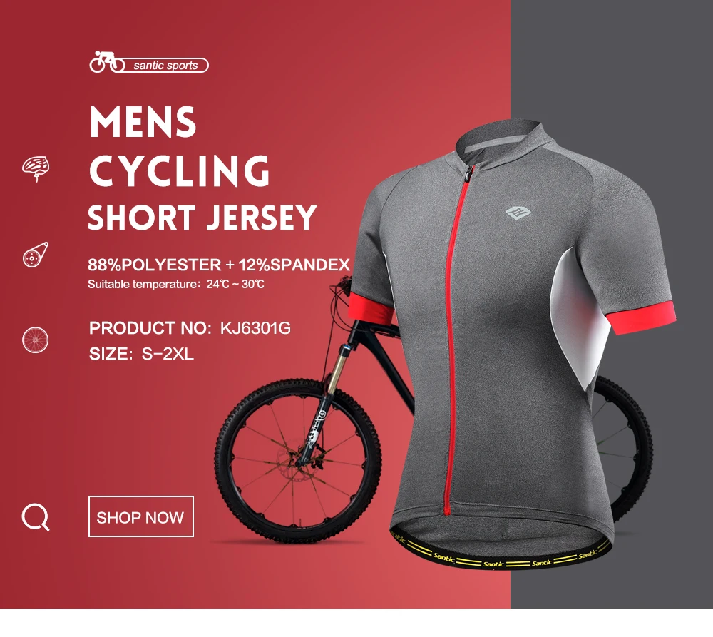 Prix pour Santic hommes cyclisme court jersey pro fit santic n-sentir haute Tech Tissu Vélo De Route VTT Haut À Manches Courtes Équitation Shirt KJ6301G Prix pour Santic hommes cyclisme court jersey pro fit santic n-sentir haute Tech Tissu Vélo De Route VTT Haut À Manches Courtes Équitation Shirt KJ6301G