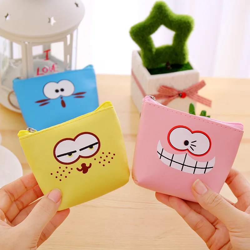 2Pcs Desk Set PU Catoon Coin Purses Small Cute Card Holder Key Money Colors Bags for Girls Ladies Purse Kids Children Gift | Дом и сад