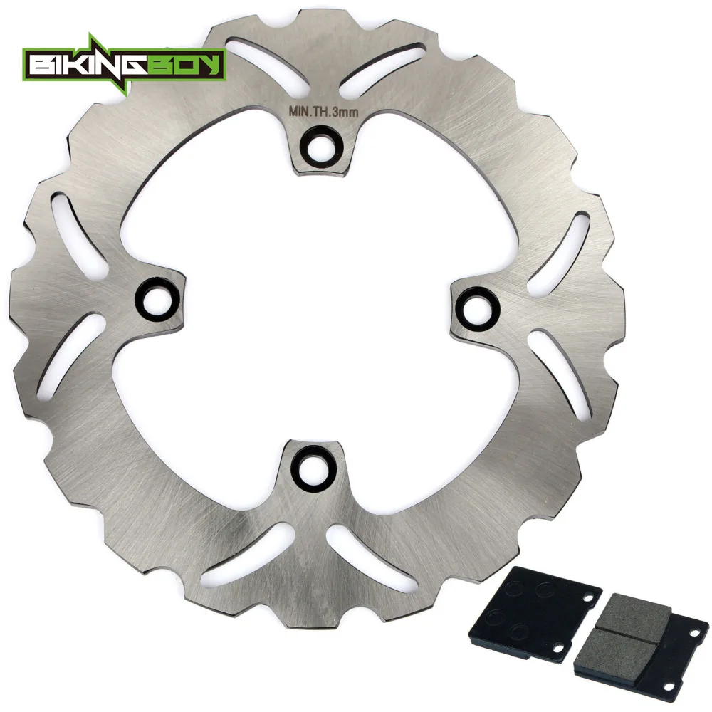 

BIKINGBOY Rear Brake Disk Disc Rotor Pads for Kawasaki ZX12R NINJA 00 01 02 03 04 05 06 ZX-12R ZX12-R 2000-2006 230mm Wave Set