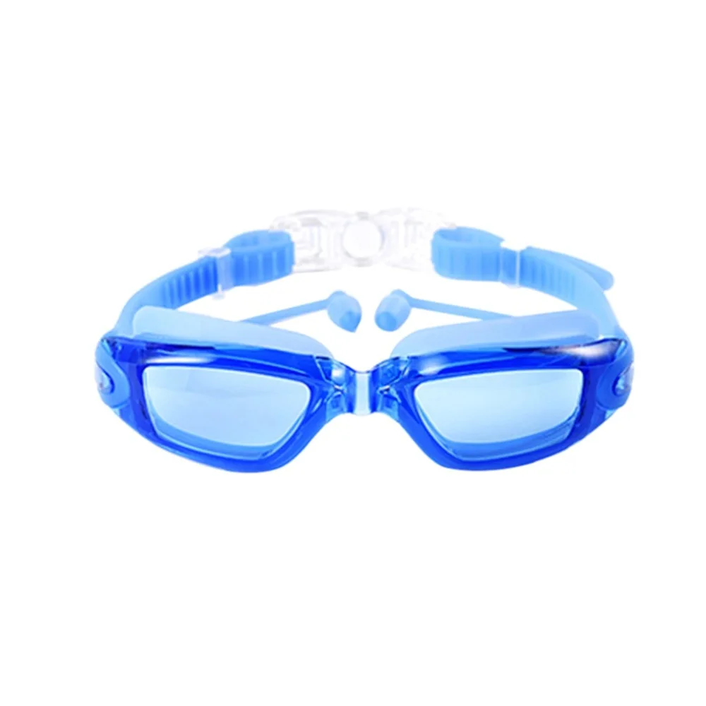 Hot Professional Silicone Waterproof Swim Goggles Anti-fog UV Swimming Glasses With Earplug for Men Women Water Sports Eyewear