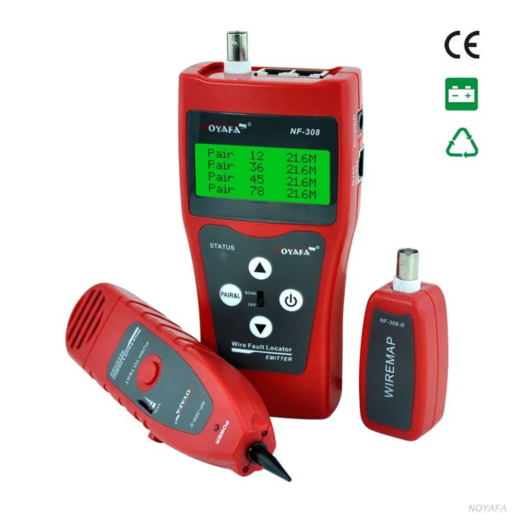 

NOYAFA NF-308 Wire Fault Locator RJ45 BNC Cable Tracker Trace Network Tools Detector Wiring Lan Tester