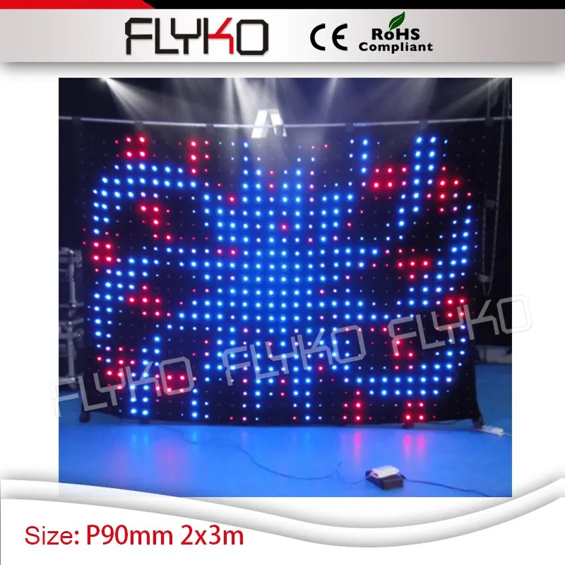 

P9 show love display flexible led video curtain decoration 7ft by 10ft wedding led curtain