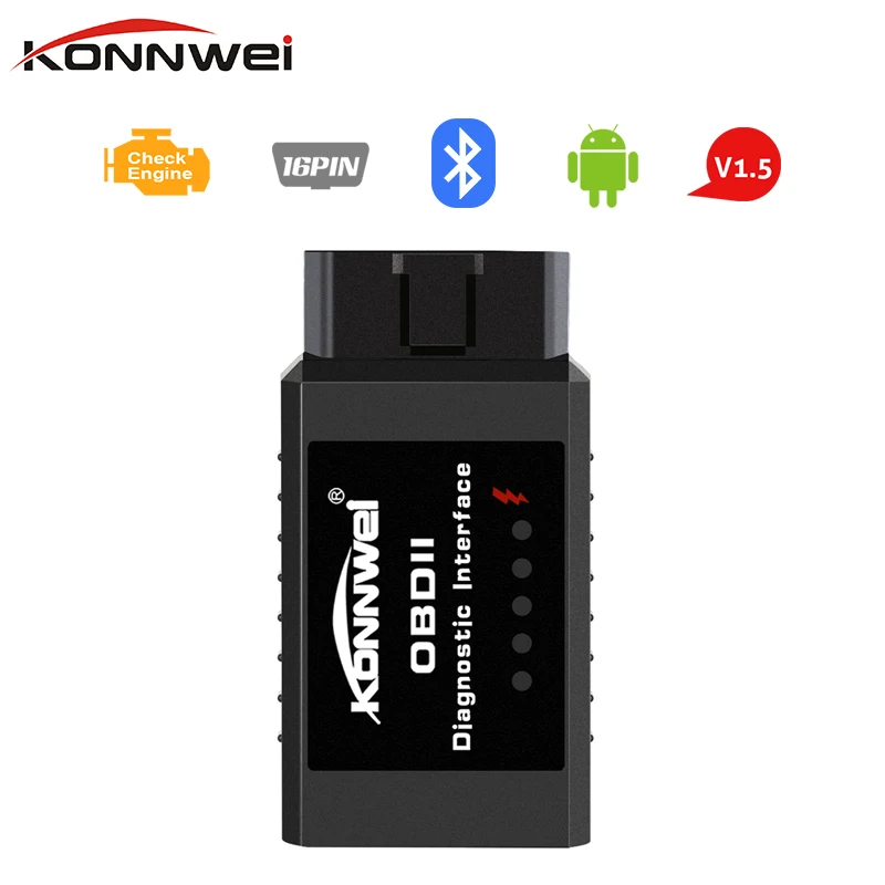 

OBD2 ELM327 Bluetooth V1.5 For Android OBD EOBD Car Error Code Scanner Konnwei elm 327 v1.5 Auto Code Reader Universal Scan Tool