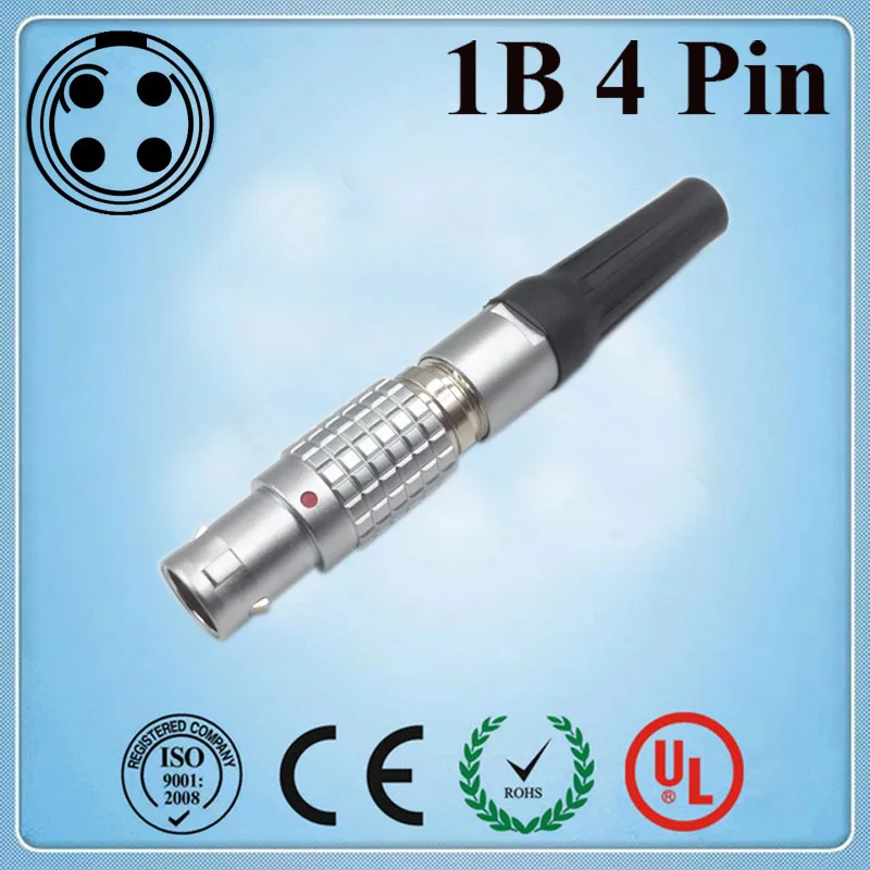 

LEMO M12 FGG Plug 4 pin connector plug, FGG.1B.304.CLAD52Z Camera power cable plug, medical accessories plug