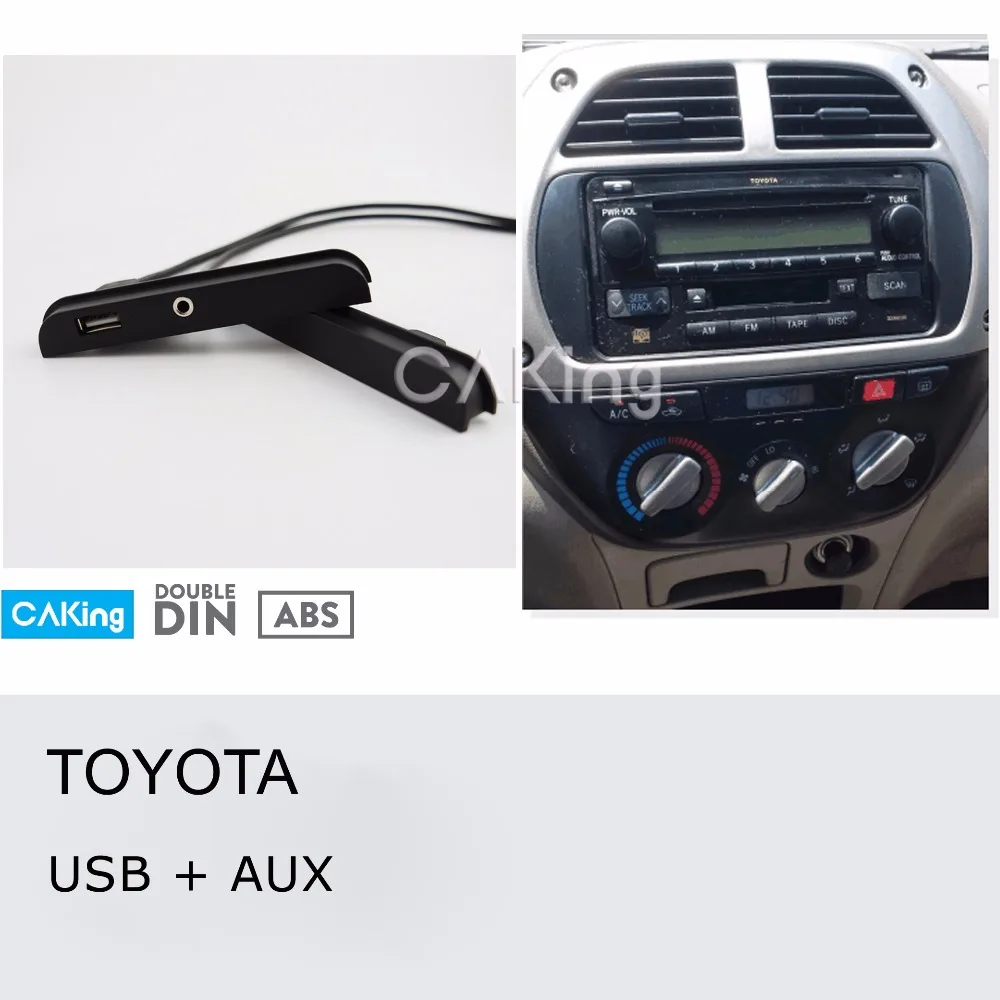 Автомобильная Радио панель для Toyota универсальные скобы(AUX+ USB) приборная установка комплект Монтажная консоль приборная пластина рамка адаптер