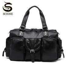 2018Дорожные мужские торговые вещевые сумки из искусственной кожи Для ноутбука большой ёмкости путешествий Сумки через плечо