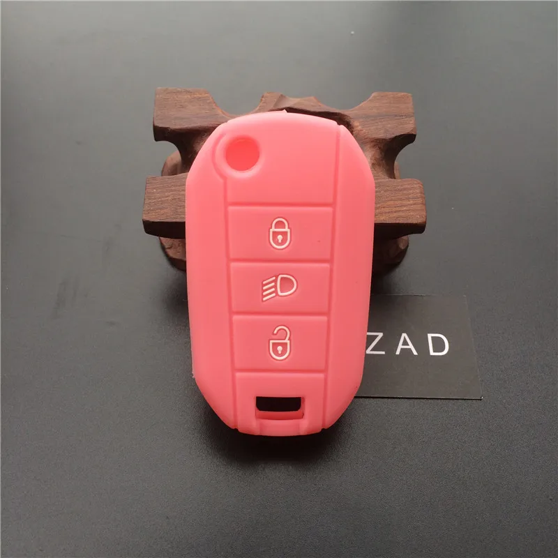 Защитный чехол ZAD для Citroen C2 C3 C4 Picasso Xsara C5 C6 C8 складной с 3 кнопками|fob cover|silicone key fob