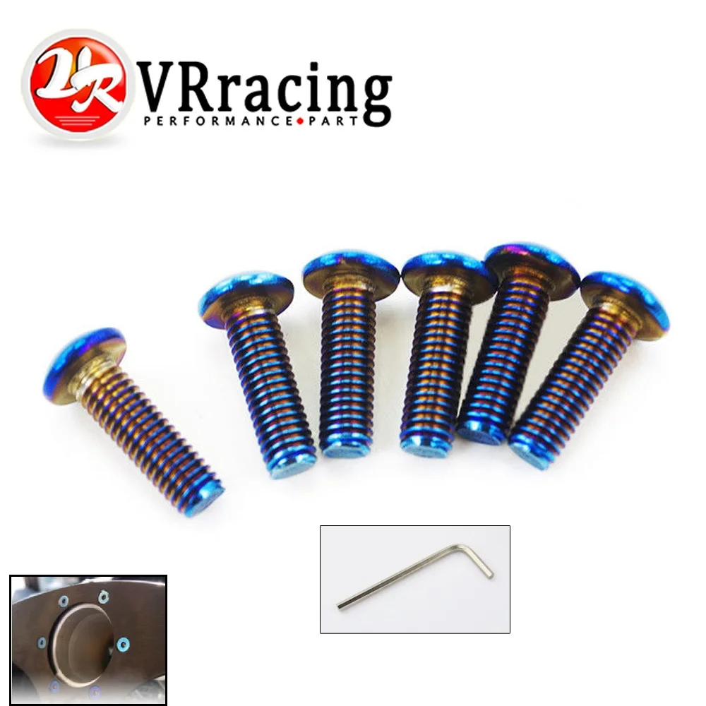 

VR RACING - 6PC/LOTS Burnt Titanium Steering Wheel Bolts Fit a lot of steering wheel Works Round Boss Kit VR-LS06R