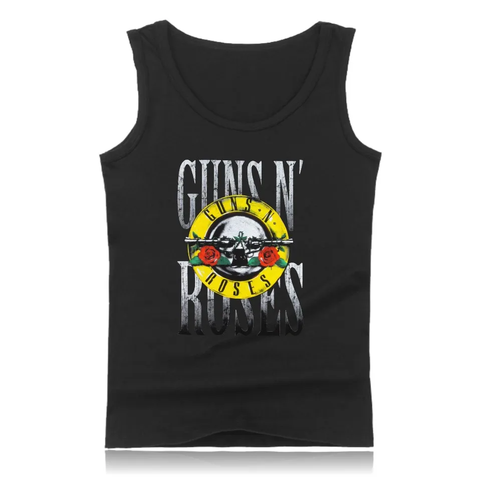 GUNS N ROSES, мужские майки, футболка, хип-хоп, для спортзала, жилет, модный, для бодибилдинга, майка, мужская, майка, одежда для фитнеса, пистолеты и розы