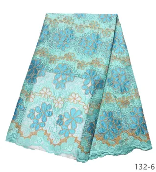 

2019 Latest French Nigerian Laces Fabric High Quality Tulle African Laces Fabric Wedding African French Tulle Lace 132
