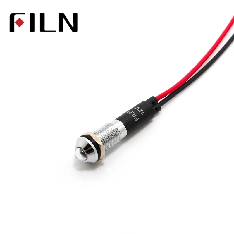 8mm panel 220v signal lamp