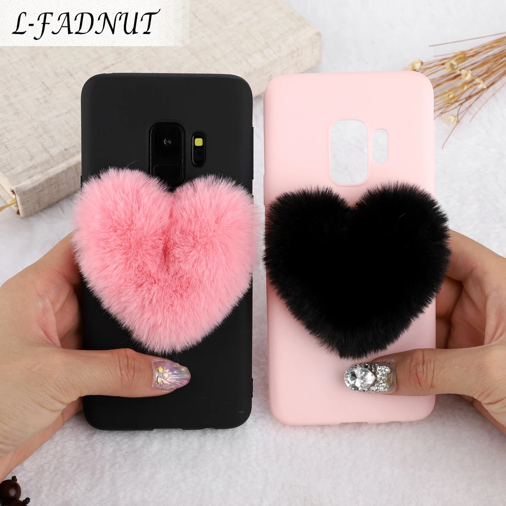 

L-FADNUT Fur Case For Samsung Galaxy A3 A5 A6 A7 A8 Cute Plush Silicone Soft TPU Cover For Samsung J3 J4 J5 J6 Plus 2017 2018