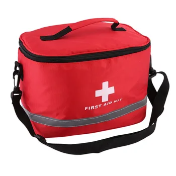 

Red Nylon Striking Cross Symbol High-density Ripstop Sports Camping Home Medical Emergency Survival First Aid Kit Bag Outdoors