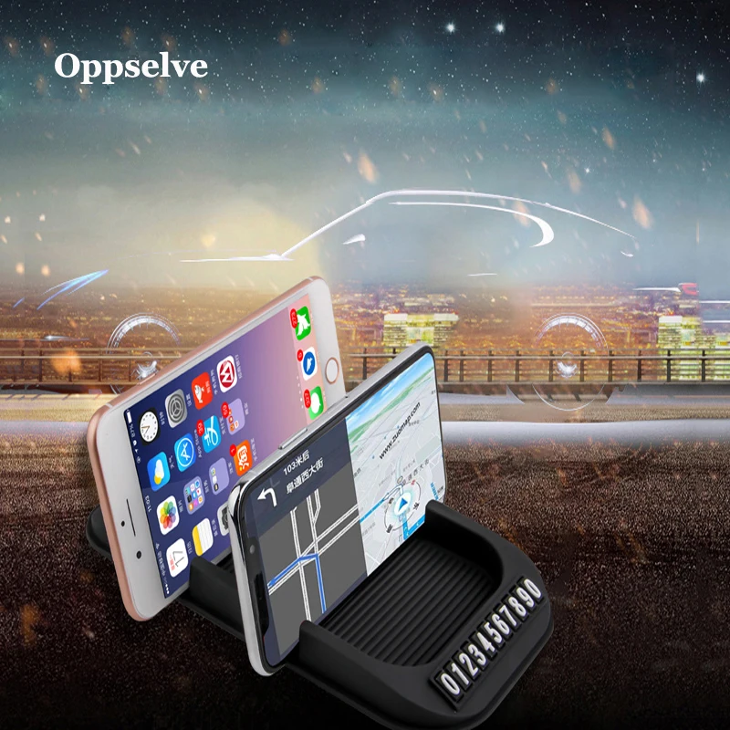 

2 in 1 Temporary Car Parking Card Anti-Slip Silicone Car Phone Dashboard Pad Mat Car Styling Phone Number Card Holder For Phone