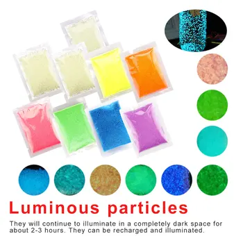

1 bag Gravel Luminous Glow Aquarium Fish Tank Noctilucent Sand Fluorescent Particles DIY Party Decoration Festival Supplies