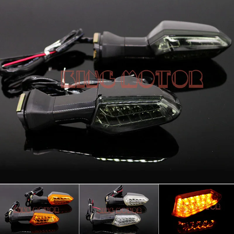 

For KAWASAKI Z800 Z1000 Z1000SX Versys KLE650 Versys 1000 Motorcycle LED Front / Rear Turn Signal Indicator Light Smoke