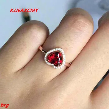 

KJJEAXCMY Fine jewelry Fine 925 sterling silver rose gold natural garnet female ring