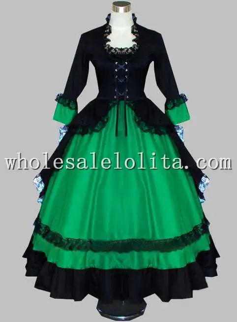 Green masquerade dress