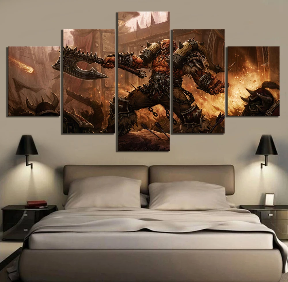 5 шт. постер на холсте World of Warcraft|Рисование и каллиграфия| |