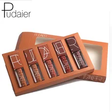 5pcs set Pudaier makeup velvet matte lip gloss waterproof long lasting batom nude liquid lipstick