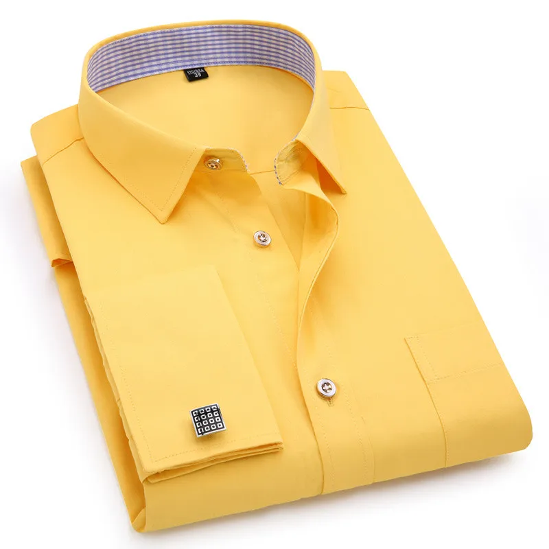 yellow and white dress shirt